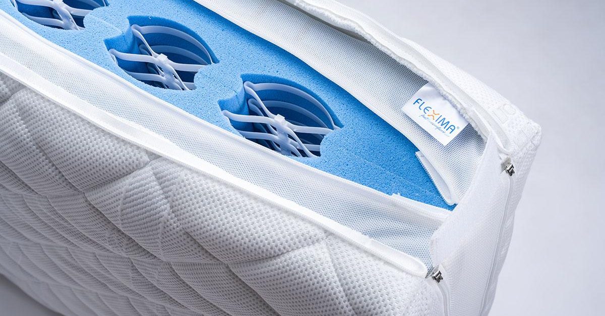 Flexima Premium Detailansicht mit offenen Federkanälen